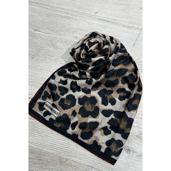 Dijital Soft Leopar Eşarp 01BR